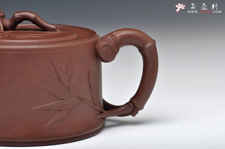 紫砂壶图片：方圆堂实力派 许嘉年 全手一段竹 - 宜兴紫砂壶网