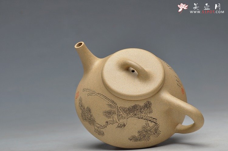 紫砂壶图片：素雅文气 全手子冶石瓢 谭华斌装饰 - 宜兴紫砂壶网
