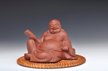 紫砂壶图片：神思 经书罗汉 惟妙惟肖 - 宜兴紫砂壶网