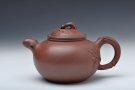 紫砂壶图片：敦厚可人 贴叶细腻 实用好花器 全手硕果 - 宜兴紫砂壶网