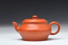 紫砂壶图片：小煤窑朱泥 全手水扁 传统实用 不接受定制 - 宜兴紫砂壶网