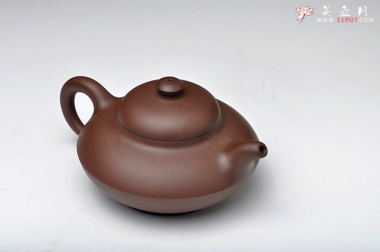 紫砂壶图片：全手工折肩合欢 有难度的 优质老拼紫 - 宜兴紫砂壶网