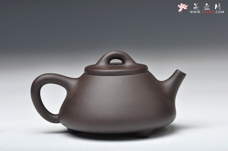 紫砂壶图片：精品厂黑料  好玩的小子冶石瓢 实用 - 宜兴紫砂壶网