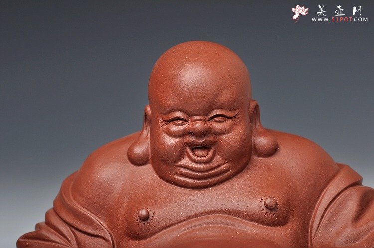 紫砂壶图片：栩栩如生 生动形象 坐罗汉 - 宜兴紫砂壶网