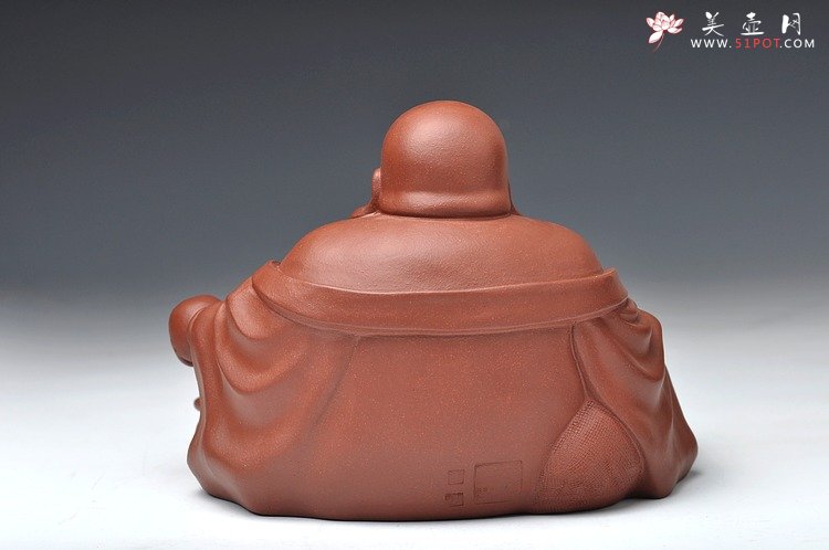 紫砂壶图片：栩栩如生 生动形象 坐罗汉 - 宜兴紫砂壶网