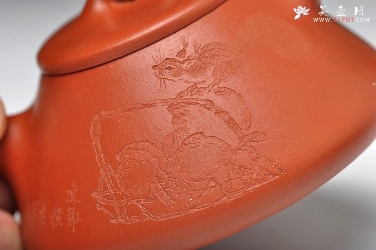 紫砂壶图片：难得成品 杀铁利器 全手朱泥小石瓢 - 宜兴紫砂壶网