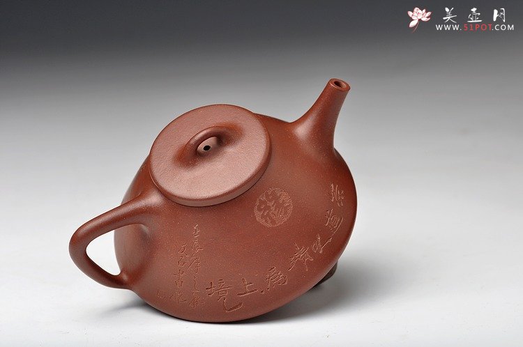 紫砂壶图片：骨肉均挺 劲道十足 全手子冶石瓢 - 宜兴紫砂壶网