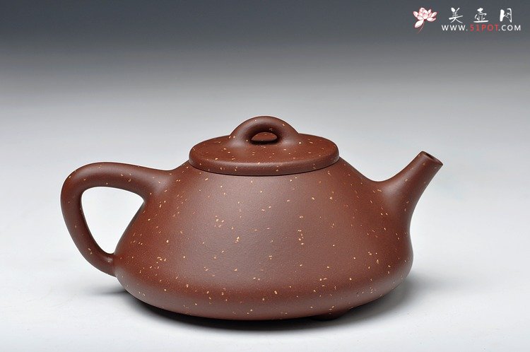 紫砂壶图片：精品代表作 最新力作 全手铺砂大子冶石瓢 - 宜兴紫砂壶网