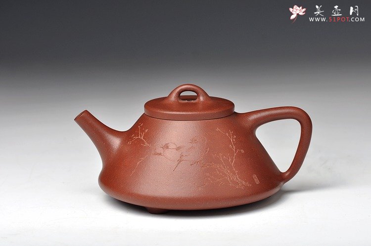 紫砂壶图片：骨肉均挺 劲道十足 全手子冶石瓢 - 宜兴紫砂壶网