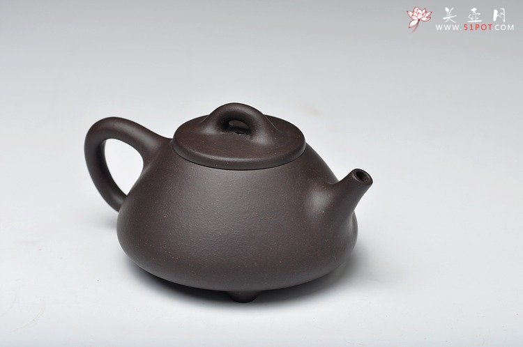 紫砂壶图片：精品厂黑料  好玩的小子冶石瓢 实用 - 宜兴紫砂壶网