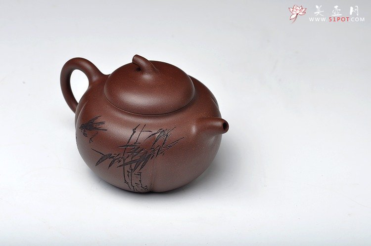 紫砂壶图片：饱满可爱 瓜壶 精气神 送礼佳品 - 宜兴紫砂壶网