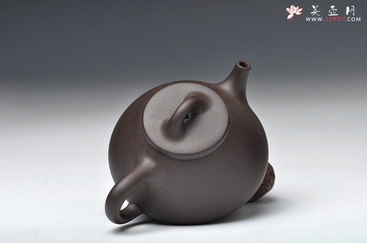 紫砂壶图片：精品厂黑料  好玩的小子冶石瓢 实用 - 宜兴紫砂壶网