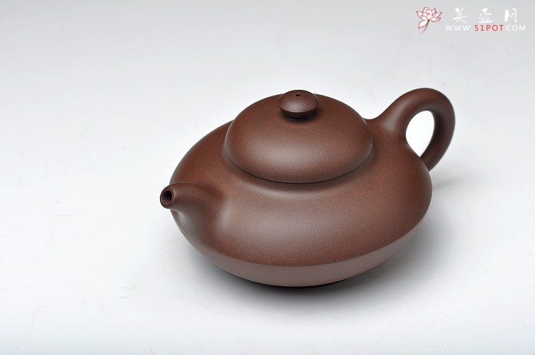 紫砂壶图片：全手工折肩合欢 有难度的 优质老拼紫 - 宜兴紫砂壶网