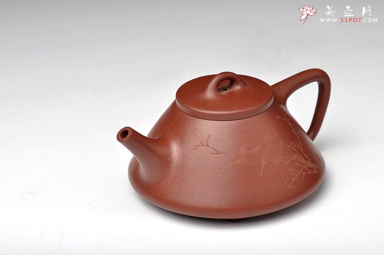 紫砂壶图片：骨肉均挺 劲道十足 全手子冶石瓢 - 宜兴紫砂壶网