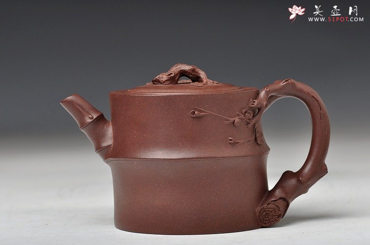 紫砂壶图片：年终力作 送礼佳品 精品梅花  全手三友高升 - 宜兴紫砂壶网