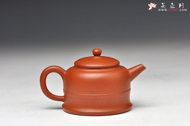 紫砂壶图片：映日荷花别样红 全手君带 一手朱泥小壶 贴身雅器 - 宜兴紫砂壶网
