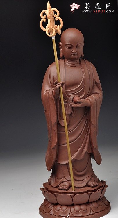 紫砂壶图片：地藏菩萨 精品佳作 端庄 - 宜兴紫砂壶网