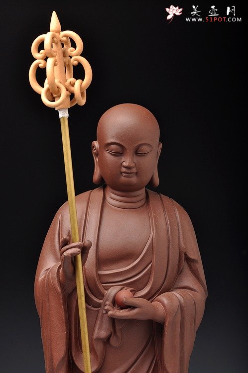 紫砂壶图片：地藏菩萨 精品佳作 端庄 - 宜兴紫砂壶网