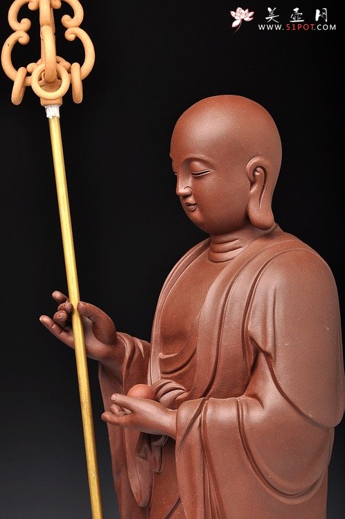 紫砂壶图片：地藏菩萨 精品佳作 端庄 - 宜兴紫砂壶网