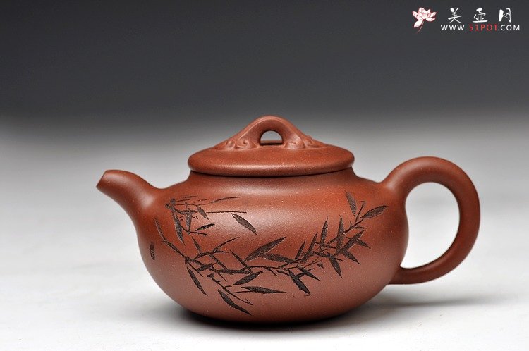 紫砂壶图片：老清水 清韵 随意的竹 颇有玩味 仅1件 - 宜兴紫砂壶网