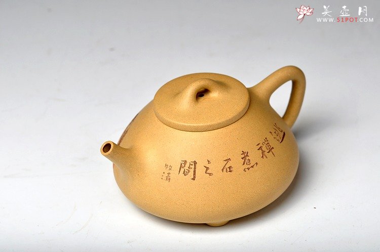 紫砂壶图片：八大风格 子冶石瓢 本山绿 - 宜兴紫砂壶网