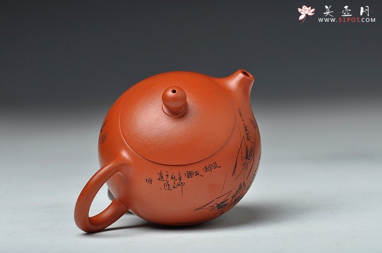 紫砂壶图片：静雅之品 秀气可爱 自品最佳 朱泥小西施 - 宜兴紫砂壶网