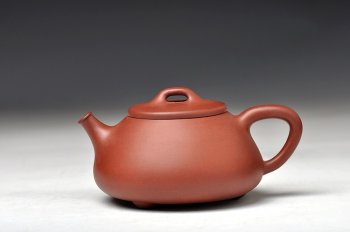 紫砂壶图片：饱满可人 实用佳器  全手东石瓢 - 宜兴紫砂壶网