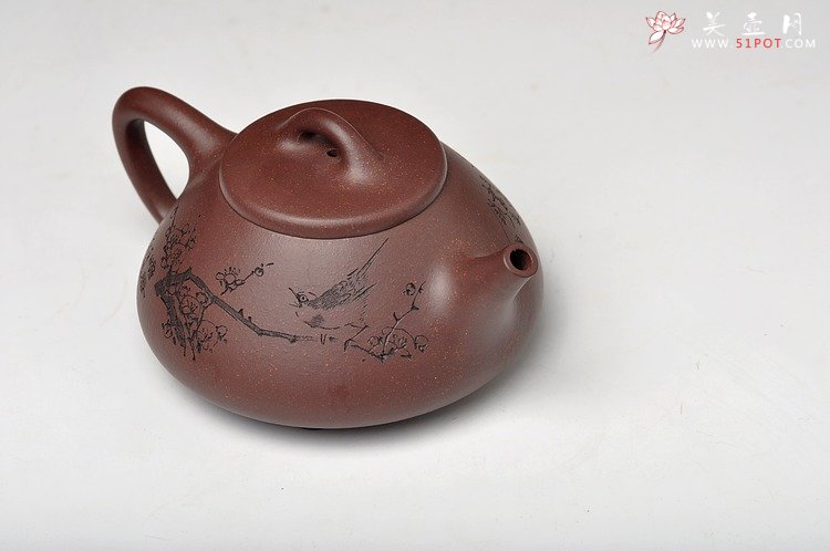 紫砂壶图片：春满玉壶随意酌 子冶石瓢 骨肉均挺 弱水三千只取一瓢 - 宜兴紫砂壶网