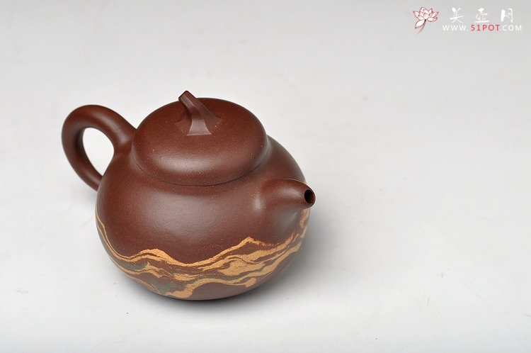 紫砂壶图片：通透绞泥 娇小可爱 茄段 - 宜兴紫砂壶网