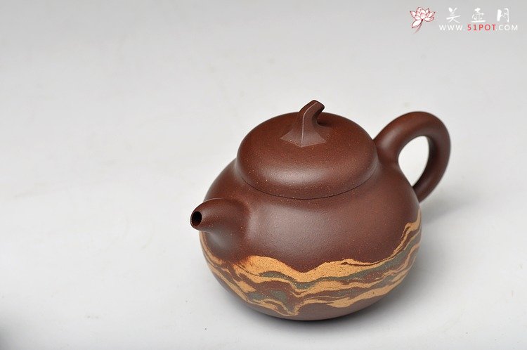 紫砂壶图片：通透绞泥 娇小可爱 茄段 - 宜兴紫砂壶网