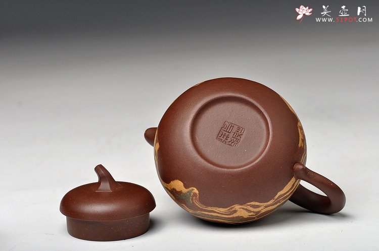 紫砂壶图片：通透绞泥 娇小可爱 茄段 - 宜兴紫砂壶网