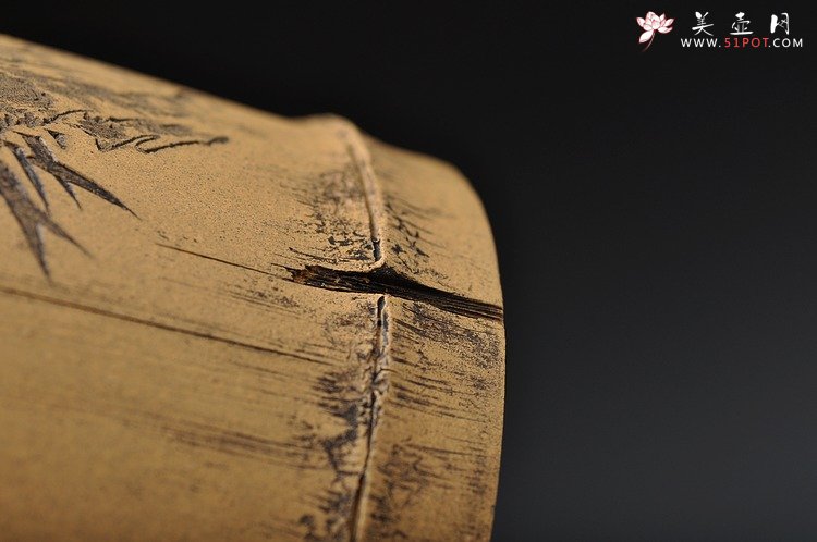 紫砂壶图片：竹节笔筒 张听刚装饰 文雅秀气 居不可无竹~ - 宜兴紫砂壶网