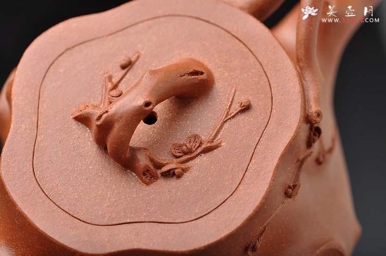 紫砂壶图片：气韵灵动 精品小花货 立体梅花惊艳 全手小喜上眉梢 - 宜兴紫砂壶网