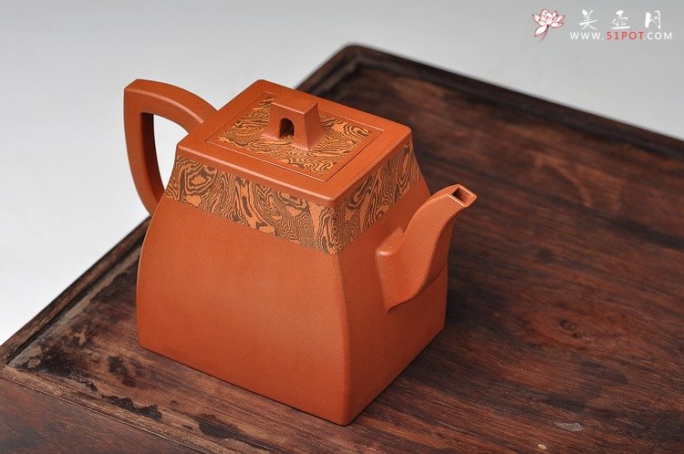 紫砂壶图片：全手胶泥 汉方 - 宜兴紫砂壶网