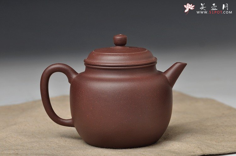 紫砂壶图片：全手剑流德中 小巧实用 - 宜兴紫砂壶网
