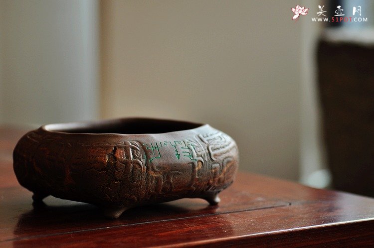 紫砂壶图片：全手作品 文房雅玩之养心水洗 笔洗 造型古拙 - 宜兴紫砂壶网