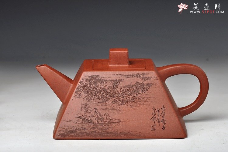 紫砂壶图片：许浒最新力作 其势巍巍 不动如山 全手大升方 收藏品 - 宜兴紫砂壶网