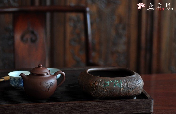 紫砂壶图片：全手作品 文房雅玩之养心水洗 笔洗 造型古拙 - 宜兴紫砂壶网