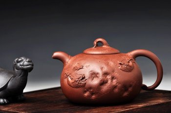 紫砂壶图片：孙金立 全手龙行龚春 精品代表作 丛林系列 - 宜兴紫砂壶网