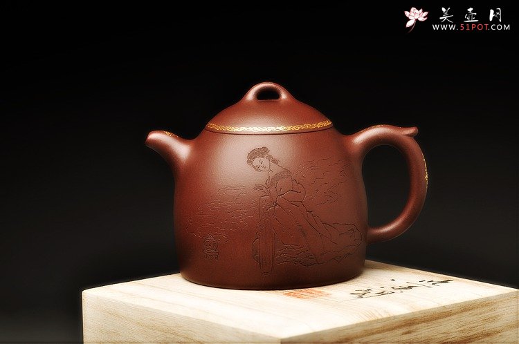 紫砂壶图片：张听刚装饰 仕女 朴素敦厚 大气 优质底槽青 全手大秦权 - 宜兴紫砂壶网