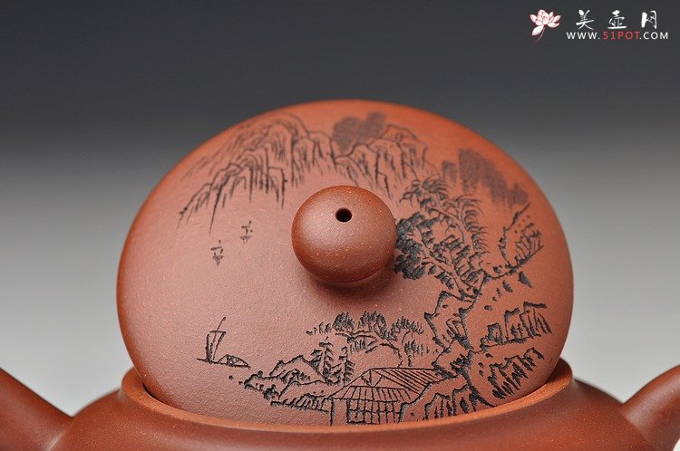 紫砂壶图片：姑苏城外寒山寺 夜半钟声到客船 璞玉 - 宜兴紫砂壶网