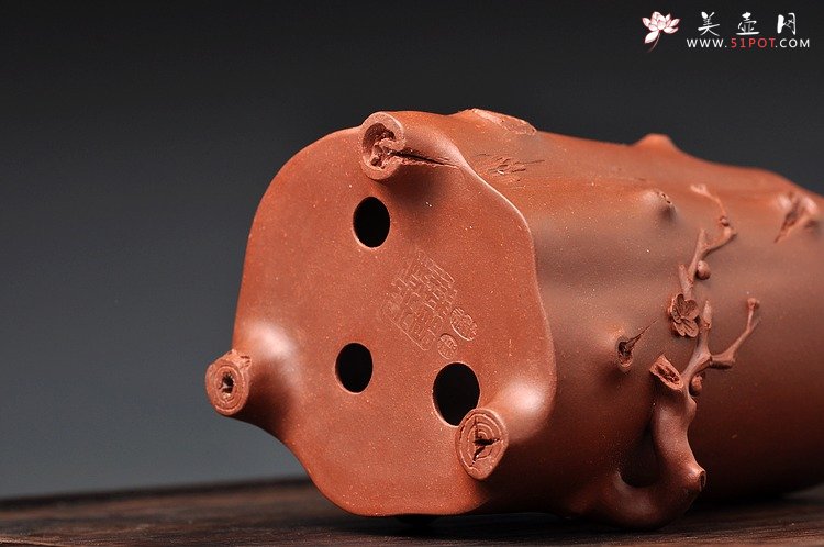 紫砂壶图片：全手立体梅花 精致花盆 仅此1件  - 宜兴紫砂壶网