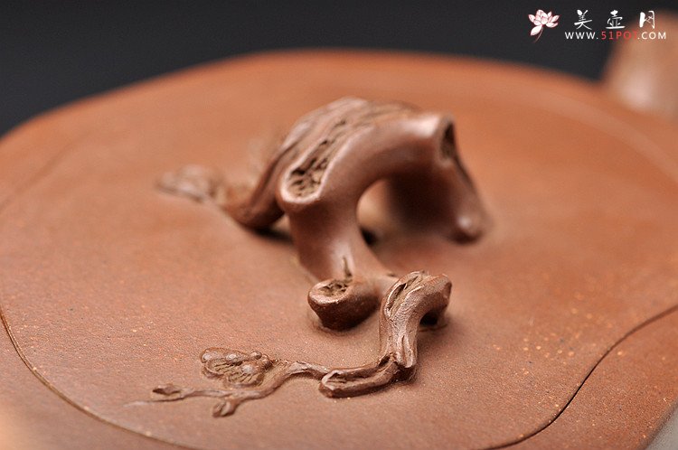 紫砂壶图片：花器实力派  老辣劲道 铮铮铁骨 精品全手梅桩 - 宜兴紫砂壶网