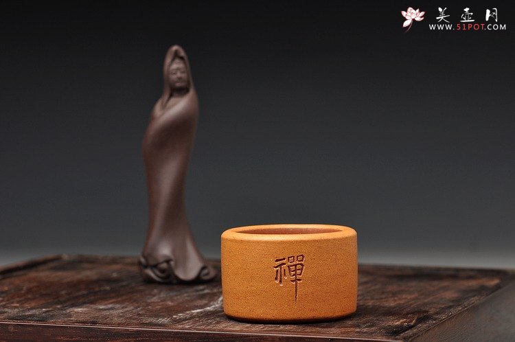 紫砂壶图片：扳指杯 拈花微笑 腊梅玉洁 - 宜兴紫砂壶网