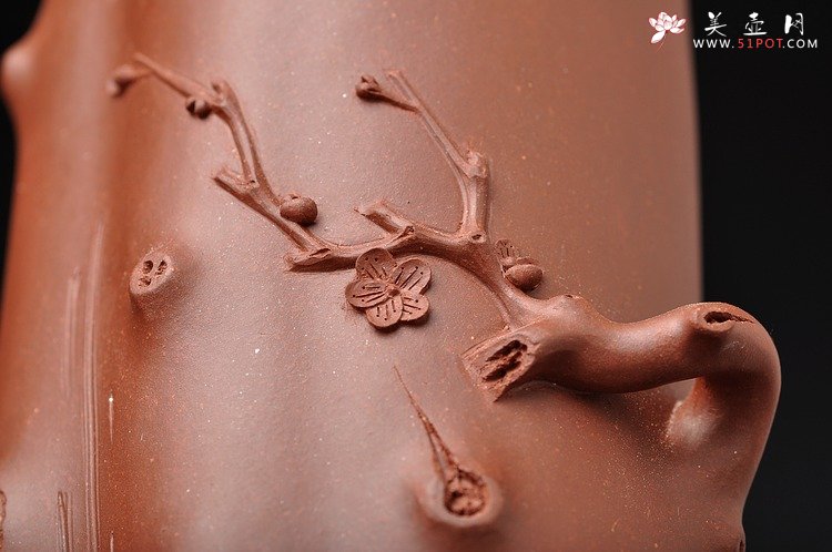 紫砂壶图片：全手立体梅花 精致花盆 仅此1件  - 宜兴紫砂壶网