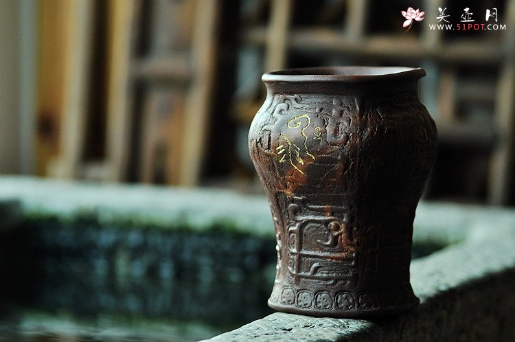 紫砂壶图片：云水禅心/如意致祥  青铜文化之全手樽 花瓶笔筒 韵味十足 - 宜兴紫砂壶网