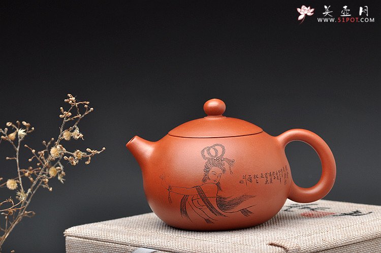 紫砂壶图片：谁赏素腰轻o(∩_∩)o  红泥西施 韵味十足 - 宜兴紫砂壶网