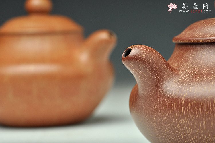 紫砂壶图片：蓄势内敛 趣味盎然 全手婉珠 创新技法表现 非常有味道~  紫泥和段泥两种 - 宜兴紫砂壶网