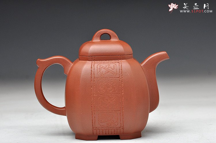 紫砂壶图片：史金妹经典代表作 端庄典雅 全手工八仙过海之八方福壶 - 宜兴紫砂壶网