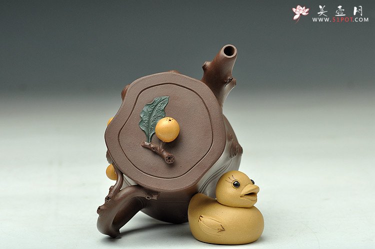 紫砂壶图片：老味十足 实用花器小品 枇杷桩 - 宜兴紫砂壶网